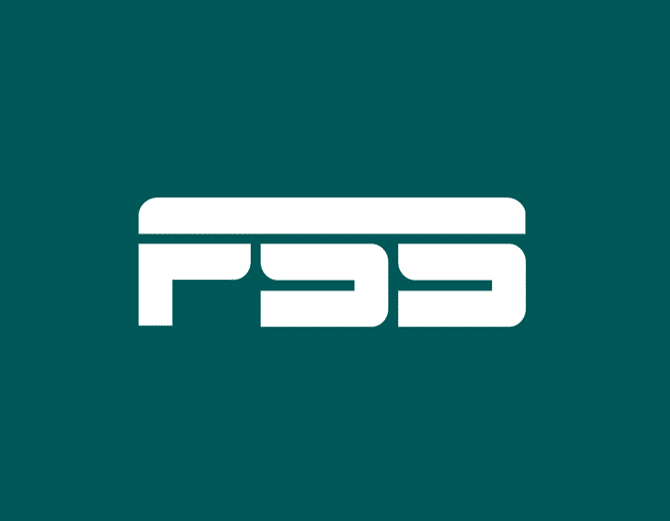 Logo reading "PSG" in white, styled with a futuristic font on a teal background.